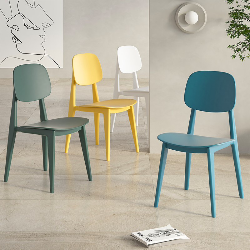 速发塑料椅子靠背家餐简约休凳奶茶汉堡店闲子用椅洽谈书桌椅