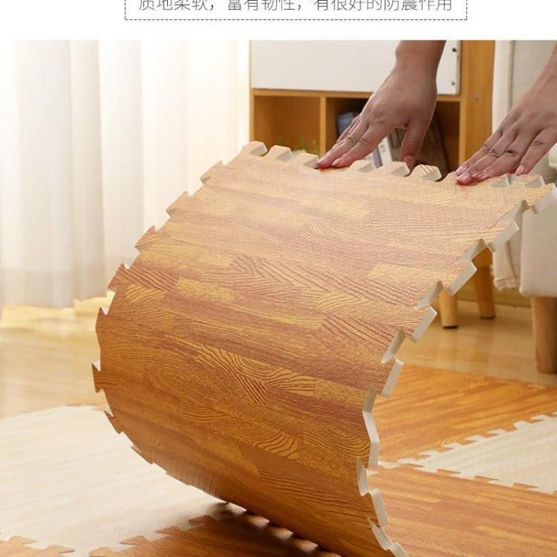 现货拼图地垫木纹泡沫拼接爬行垫铺地板泡沫垫卧室垫子家用爬爬垫