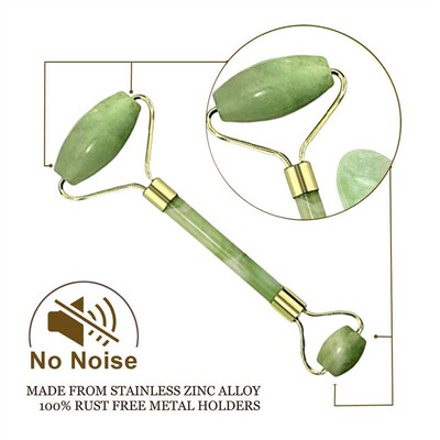 速发Natural Jade Roller Guasha Skin Scraper Facial Set Facia