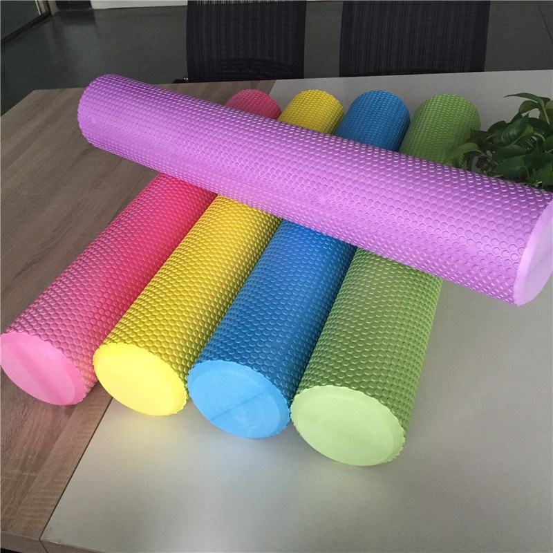 现货瑜伽柱实心浮点泡沫轴迷彩瑜伽棍foam roller平衡棒滚轴普拉