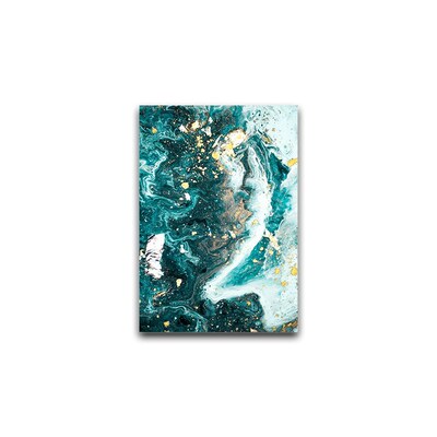 速发Green Blue Ocean River Fluid Abstract Wall Art Picture C