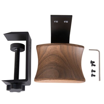 速发Headphone Holder Rack Headphone Stand Wood Desk Headset