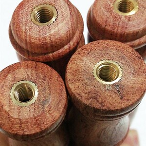 现货铜葫芦前箍配木质手柄红花梨木实木柄把扯铃杆空竹抖杆把套件