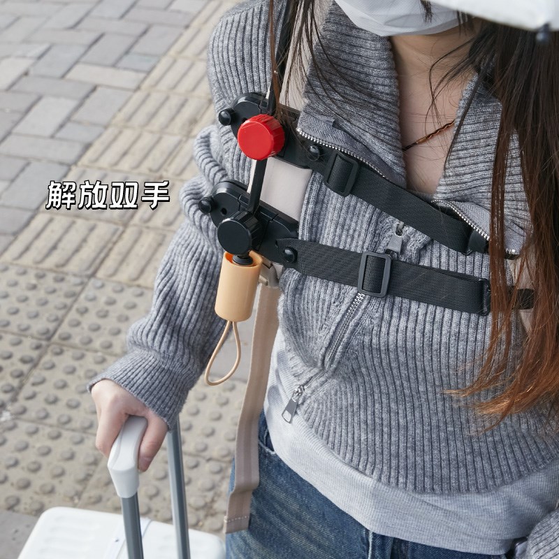 现货伞包侠打伞神器解放双手外出旅游懒人骑车电动自行车打雨伞固