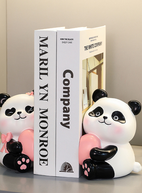 速发创意卧猫架挡可爱摆件书房熊室桌面装饰品书立架书书送生生日