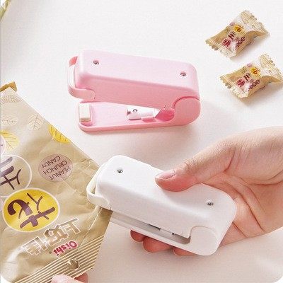 正品日本迷你零食封口机便携家用塑料袋封口器食品保鲜手压式密封