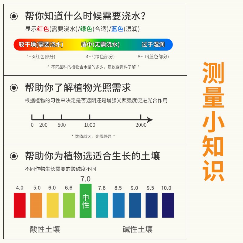 现货土壤酸碱度测试仪ph值湿度计水分检测仪湿度传感器花草花盆栽