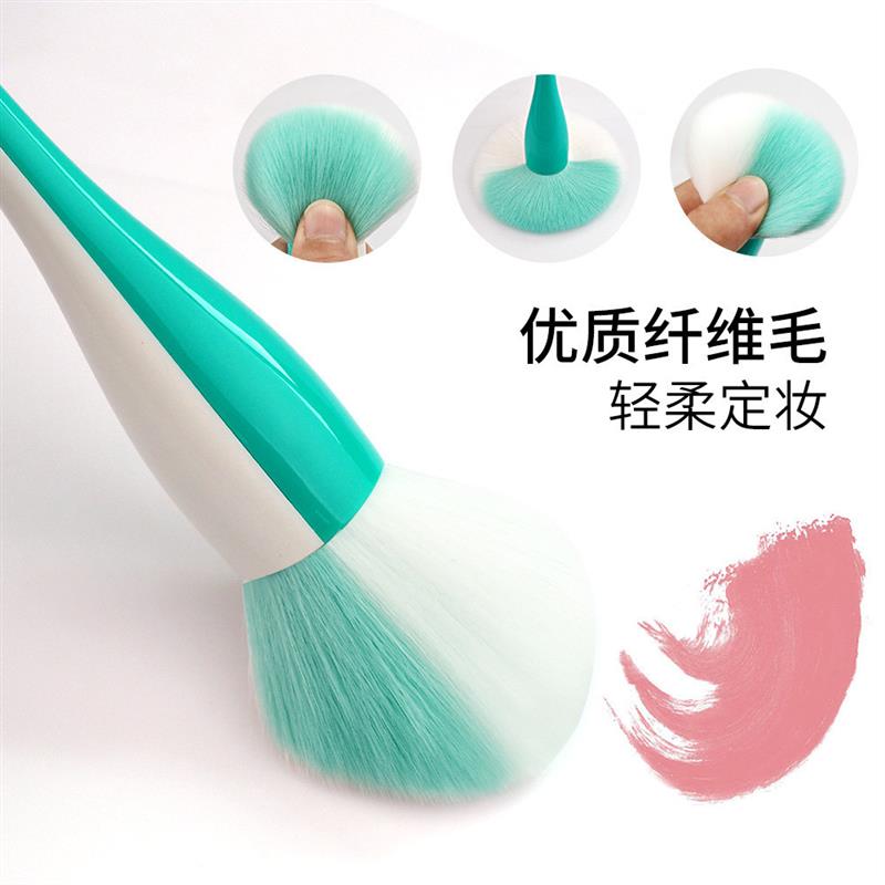 正品跨境新款小蛮腰散粉刷单支大号双色圆头腮红刷化妆工具现货批
