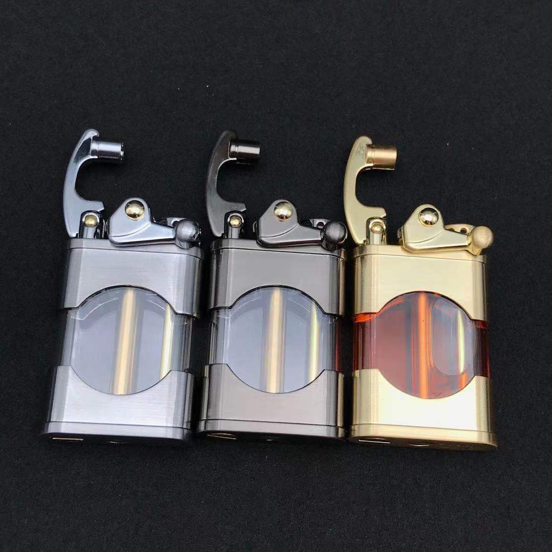 速发新品佐罗煤油火机透明油仓创意摇臂老式砂轮便携式个性金属