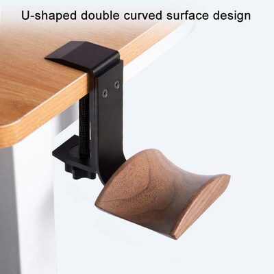 速发Headphone Holder Rack Headphone Stand Wood Desk Headset