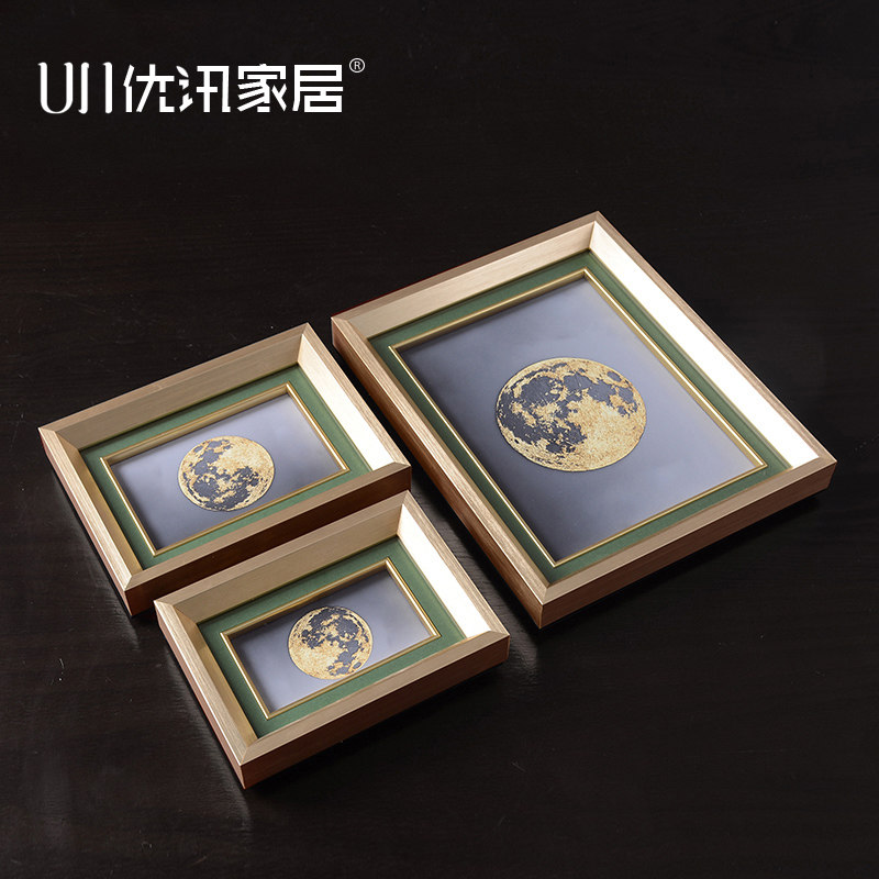 速发相框摆台 欧式轻奢风实木相框摆件 创意金边6寸7寸10寸画框装