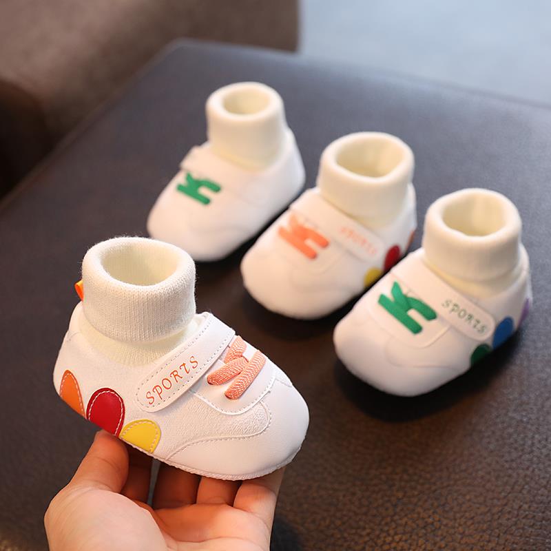 速发春秋冬季防滑婴儿鞋子0-1岁软底3婴幼儿学步鞋袜3-6-9-12个月