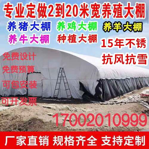 速发养鸡场猪舍牛棚羊圈保温棚户外钢管养殖大棚钢管骨架大棚钢架