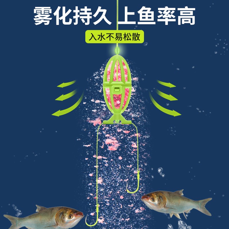 速发梦达手竿鲢鳙钓组水怪钓笼鱼钩浮钓饵笼鲢鳙专用绑好新款子线