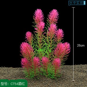 速发鱼缸造景仿真水草水族箱装饰工艺礼品塑料植物花草假花厂家CT