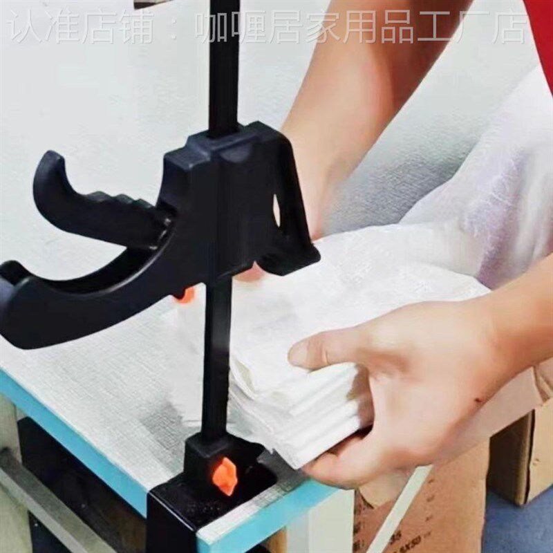 速发窗帘手工打包辅助工具夹具折叠压紧固定夹子单人操作折叠打包