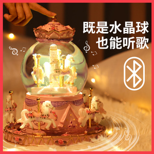 速发八音生水晶球音乐盒盒日礼物天空之城生送小蜜闺众又高级圣诞