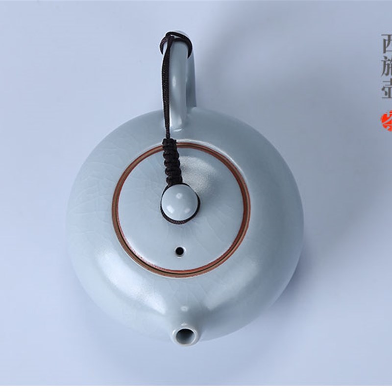速发汝窑茶壶家用可养开片汝瓷茶具功夫茶具西施壶单壶功夫茶具大
