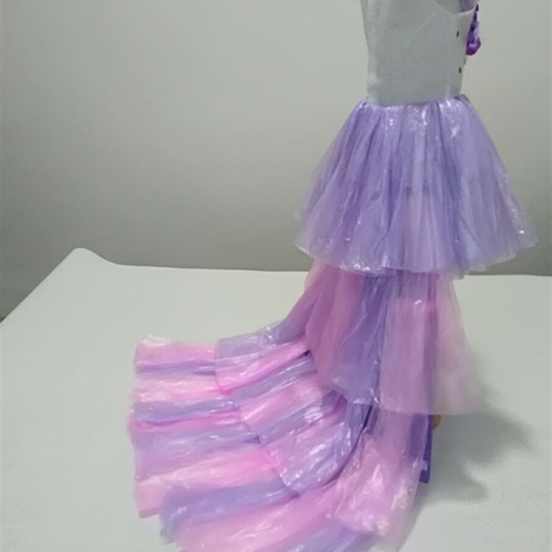 保真速发新款环保服装儿童时装秀演出服手工L材料时装秀diy亲子装
