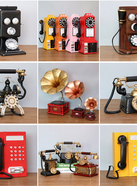 速发复古老酒机墙挂电视留声机模型拍照道具式吧店铺橱窗壁饰摆件