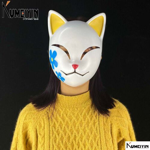 保真速发-Day of ghost out blwade half face masks Halloween p