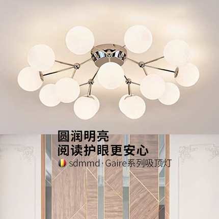 比利时SDMMD 高端护眼魔豆灯简约现代大气客厅吸顶灯轻奢大厅灯具