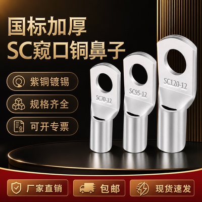 国标SC窥口铜鼻子紫镀锡线