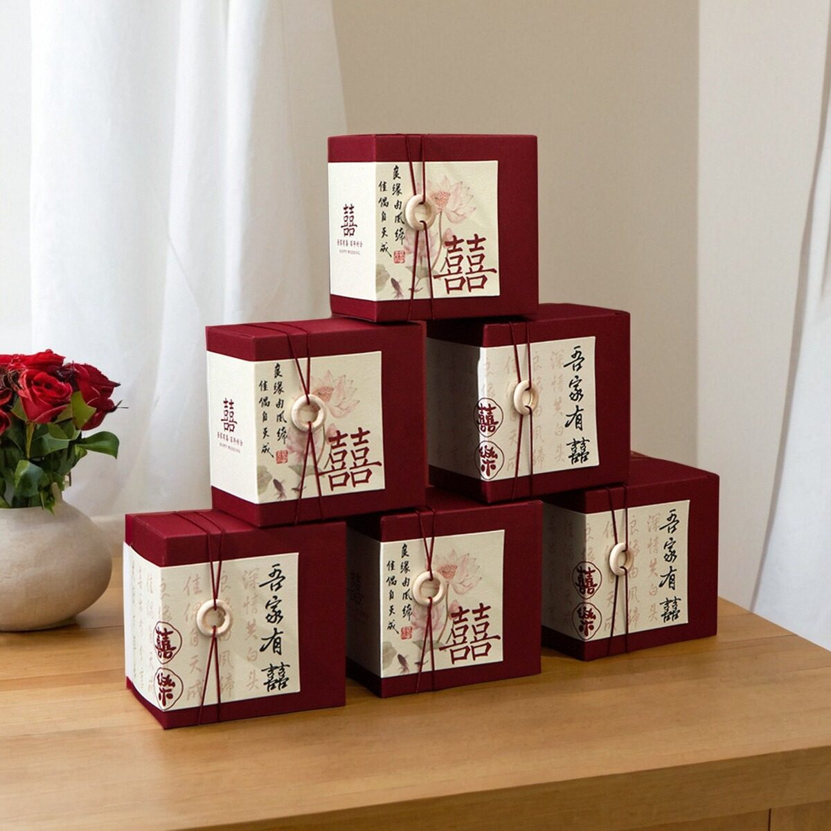 喜糖盒子高级小众订婚糖盒子