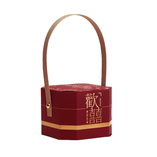 结婚喜糖盒2026新款婚礼糖果礼盒空盒子订婚手提八角喜糖袋包装盒