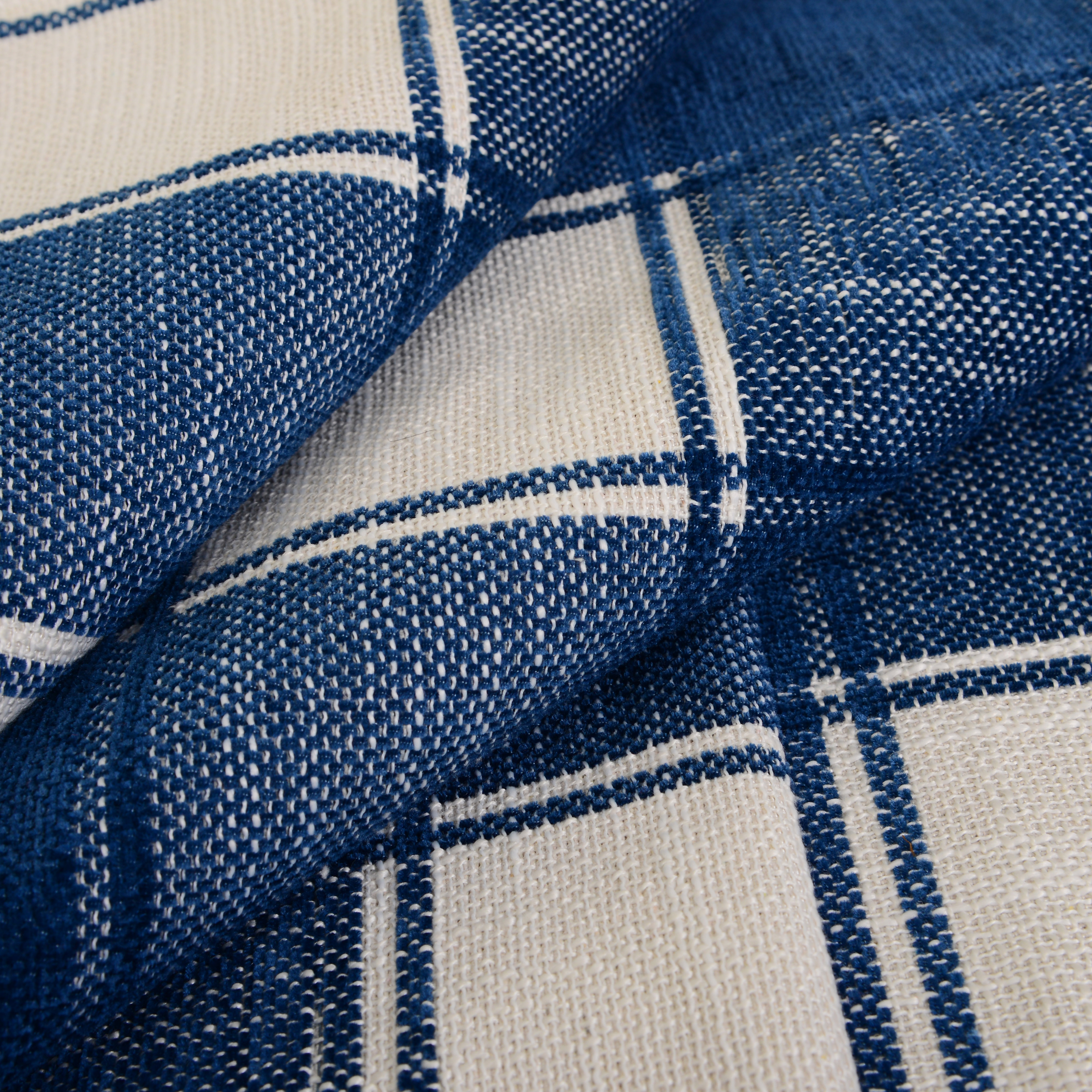 亲说现货格子条纹布料软硬包箱包坐垫布料提花抱枕复古沙发布料