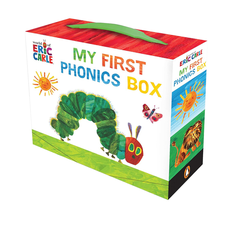 英文原版 World of Eric Carle: My First Phonics Box 艾瑞卡尔的世界 12本初学者自然拼读 饥饿的毛毛虫