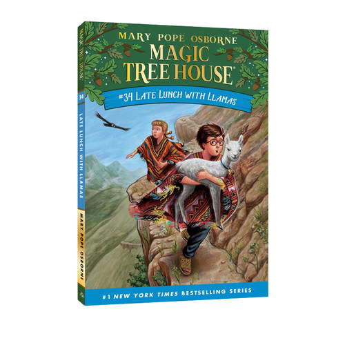 英文原版 The Magic Tree House 34 神奇树屋 Magic Tree House 34 Late Lunch with Llamas 学生课外读物儿童桥梁章节书