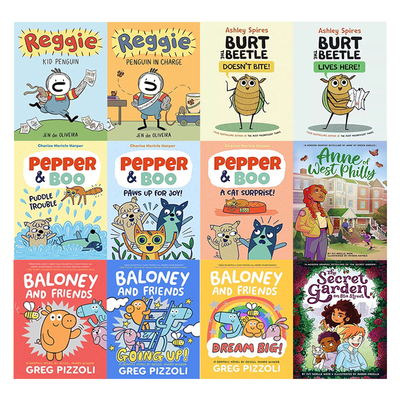 英文原版 桃和李系列 Peach and Plum/Waffles and Pancake 华夫饼和煎饼 儿童全彩漫画故事图画书 小学生英语课外读物