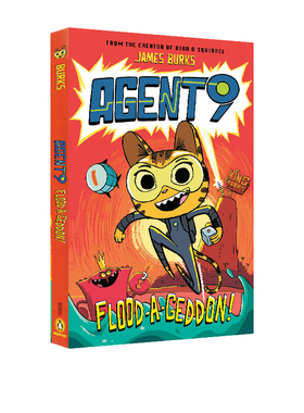 英文原版 Agent 9: Flood-A-Geddon! 全彩漫画绘本 纽约时报畅销作者 Burks 搞笑趣味图像式故事小说书