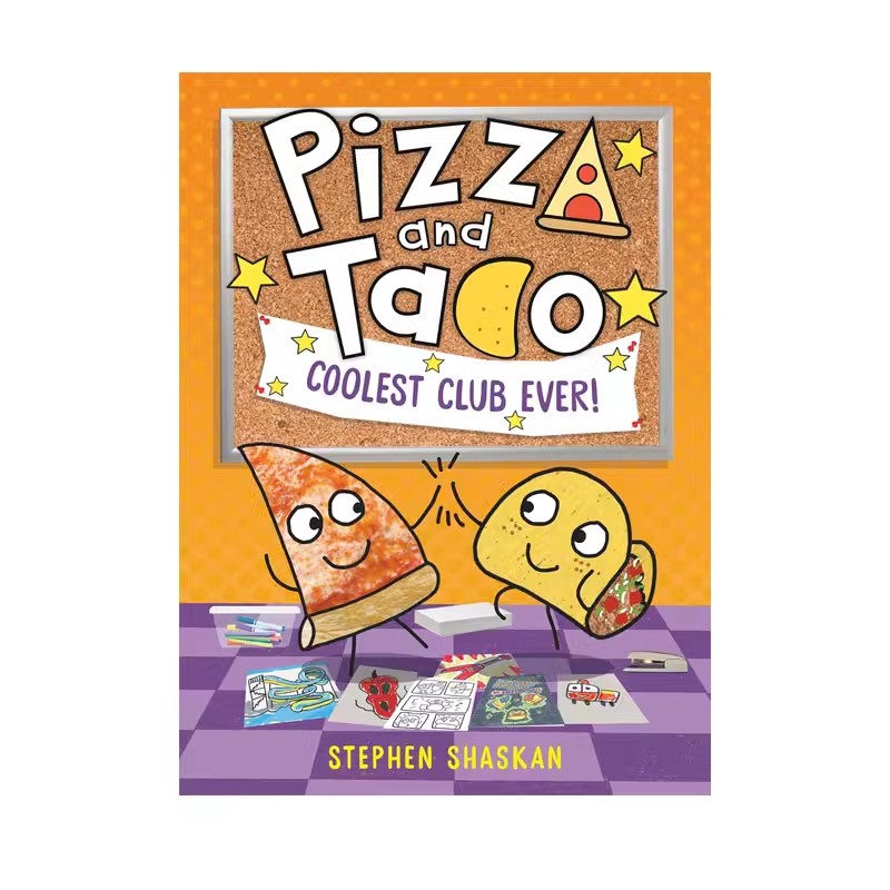 25年新品 披萨饼与玉米片#9 英文原版 Pizza and Taco: Coolest Club Ever! 史上最酷的俱乐部 全彩漫画 图象式初级章节书