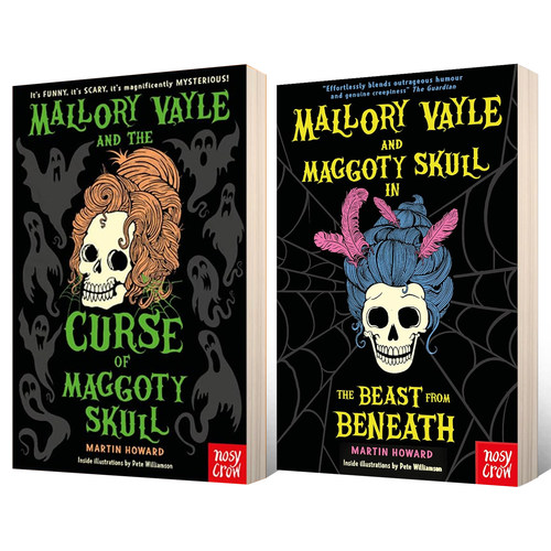 预售 英文原版 Mallory Vayle Curse Maggoty Skull/Maggoty Beast From Beneath  2册 暗黑幽默 奇幻冒险章节小说