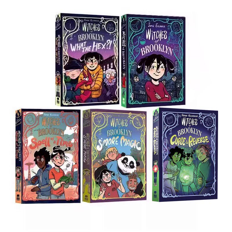 英文原版 Witches of Brooklyn Graphic Novel 布鲁克林女巫5册 儿童魔幻幻想图像式小说 适合女孩 小学生英文课外阅读