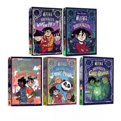 英文原版 Witches of Brooklyn Graphic Novel 5册 儿童魔幻幻想图像式小说 适合女孩 小学生英文课外阅读