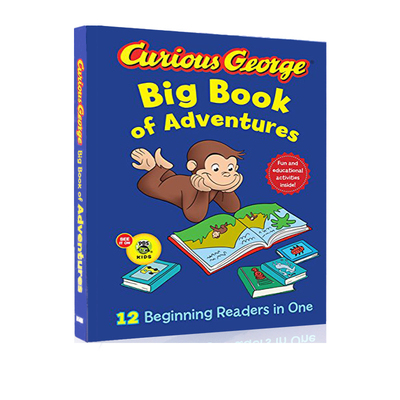 英文原版绘本 Curious George Big Book of Adventures 好奇猴乔治12个故事合辑 精装绘本