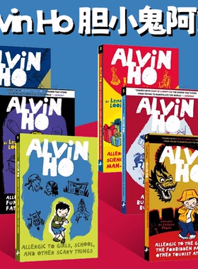 英文原版 Alvin Ho系列 胆小鬼阿文 6册全套 青少年课外阅读 幽默励志成长 章节桥梁小说书 蓝思值490L-600L