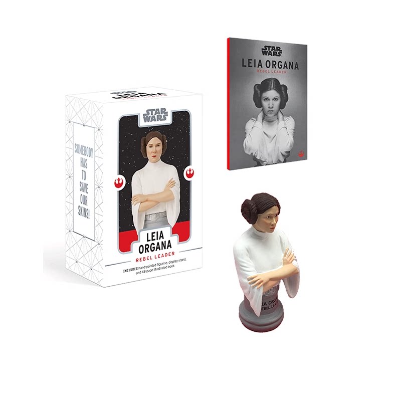 英文原版 星球大战 莱娅·奥加纳公主 手绘雕像和影集 Leia Organa: Rebel Leader Box