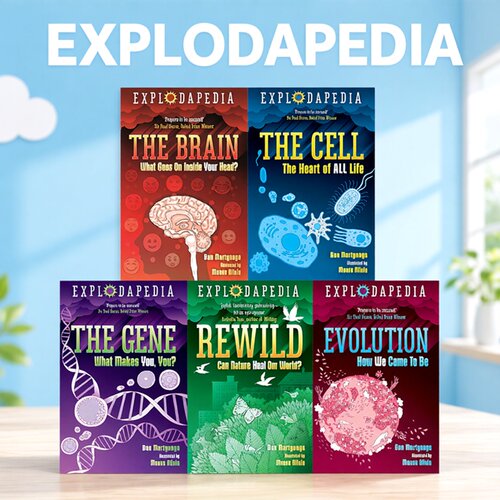 英文原版 Explodapedia 爆炸百科系列 5册 Rewild/Brain/Evolution/Gene/Cell 青少年生命科学启蒙科普读物 Ben Martynoga