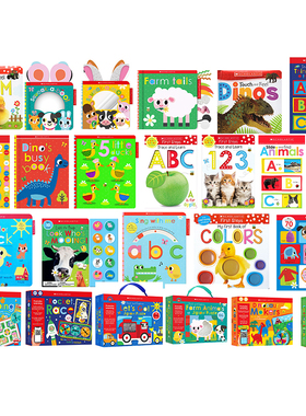 英文原版 Early Learners 启蒙认知游戏操作书  ABC Things That Go  颜色认知 纸板书 My First Book of Colors