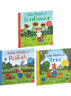 英文原版  Sam Plants a Sunflower/Tilly Plants a Tree/Ruby Plants a Radish 3册 自然生态科普启蒙故事绘 动物故事图画书