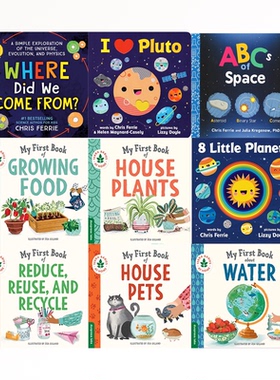 英文原版 Little Planets  宇宙探秘 Chris Ferrie's Space for Babies Book Set  太阳系 纸板书 幼儿科普百科