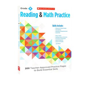 英文原版 Scholastic Reading and Math Practice Grade3 学乐阅读与数学练习小学低年级 学生练习册