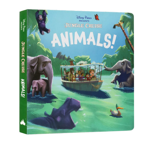 英文原版 Disney Parks Presents:Jungle Cruise Animals! 纸板书 迪士尼丛林奇航 动物认知绘本