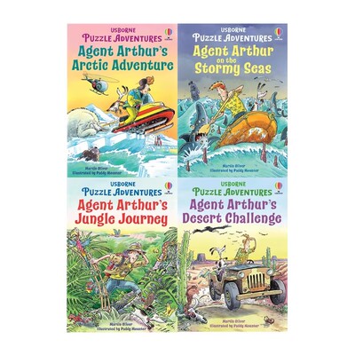 预售 英文原版 Puzzle Adventures: Agent Arthur's 解谜冒险书 亚瑟特工勇闯惊涛骇浪 儿童英文桥梁读物