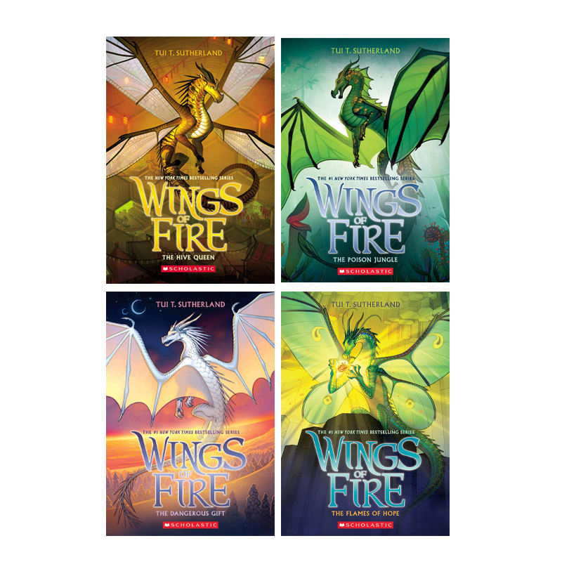 预售 英文原版小说 Wings of Fire 12-15 火焰之翼火翼飞龙 4册 儿童课外章节桥梁小说 奇幻魔法冒险故事书 纽约时报畅销书