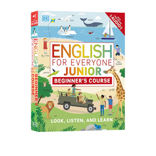 英文原版 DK新视觉 English for Everyone Junior: Beginner's Course 人人学英语低幼版 儿童亲子英语学习带插图 精装
